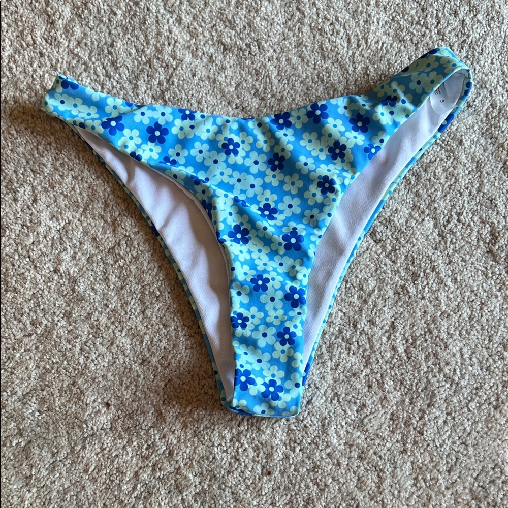 Floral Blue Bikini Bottom
